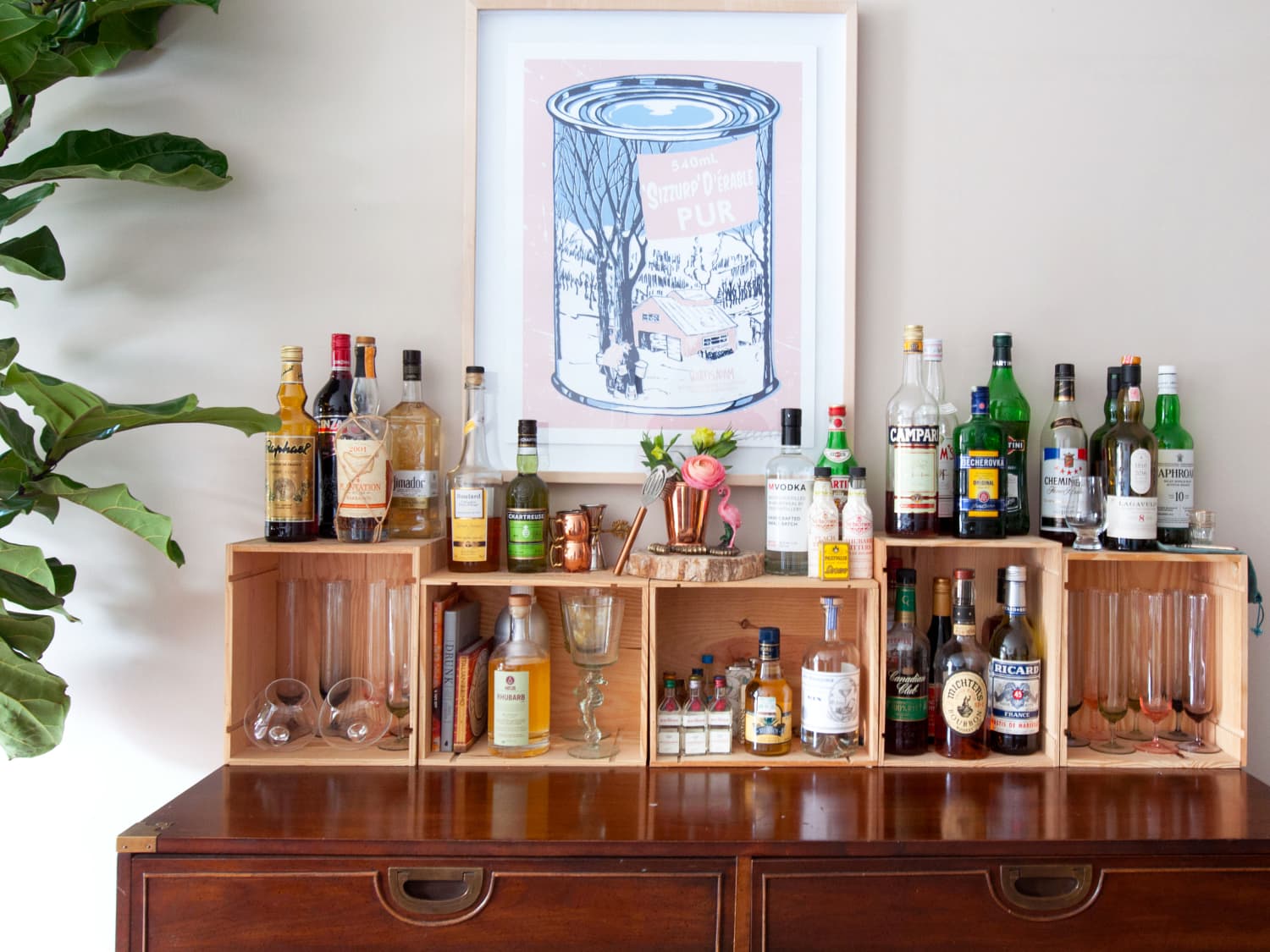 Setting up a on sale home bar